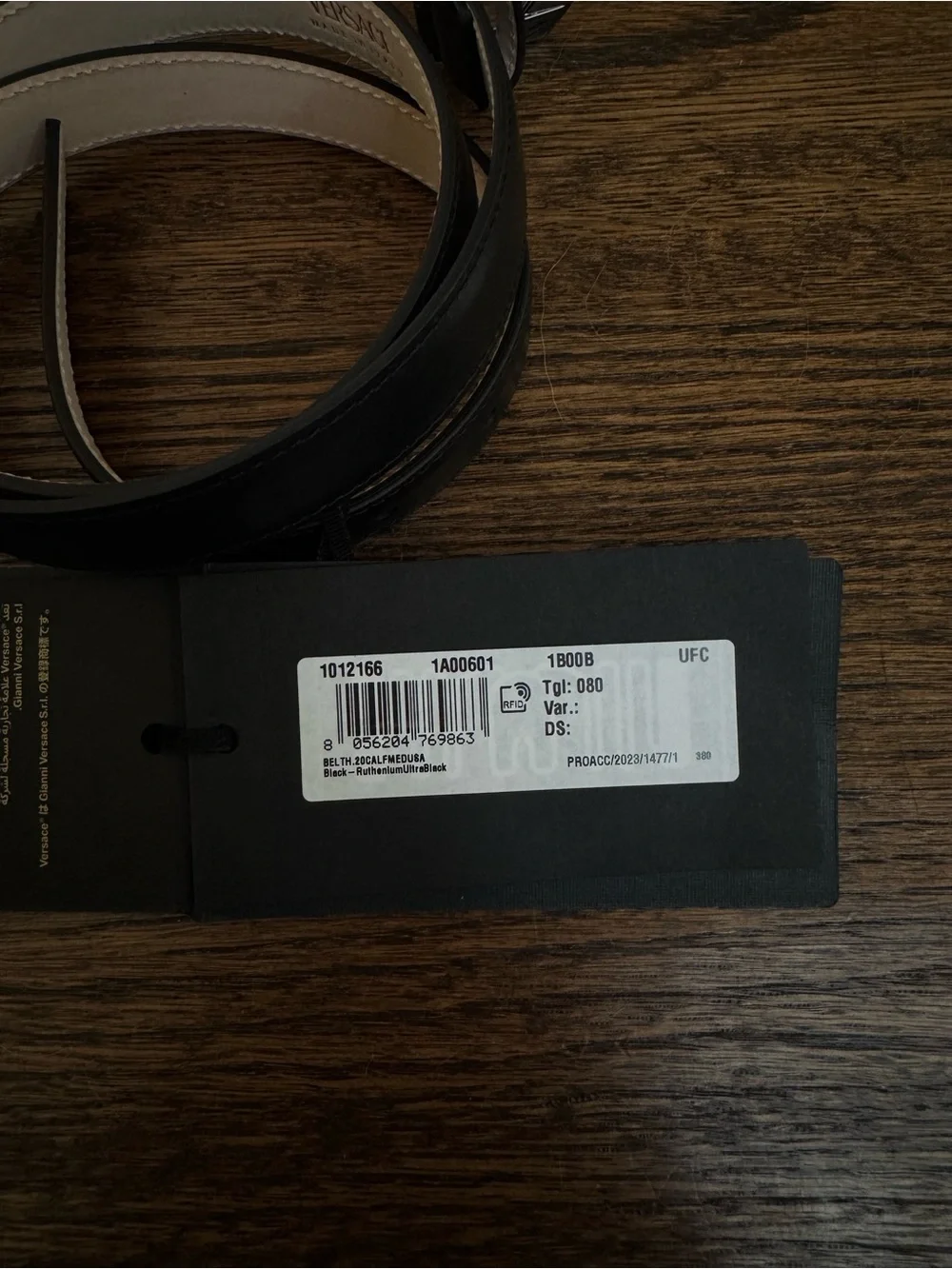 Versace designer leather